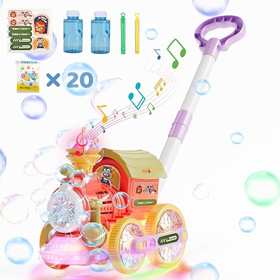 Bubble Machine Train – Musical Light-Up Bubble Blower for Kids - Urbizia