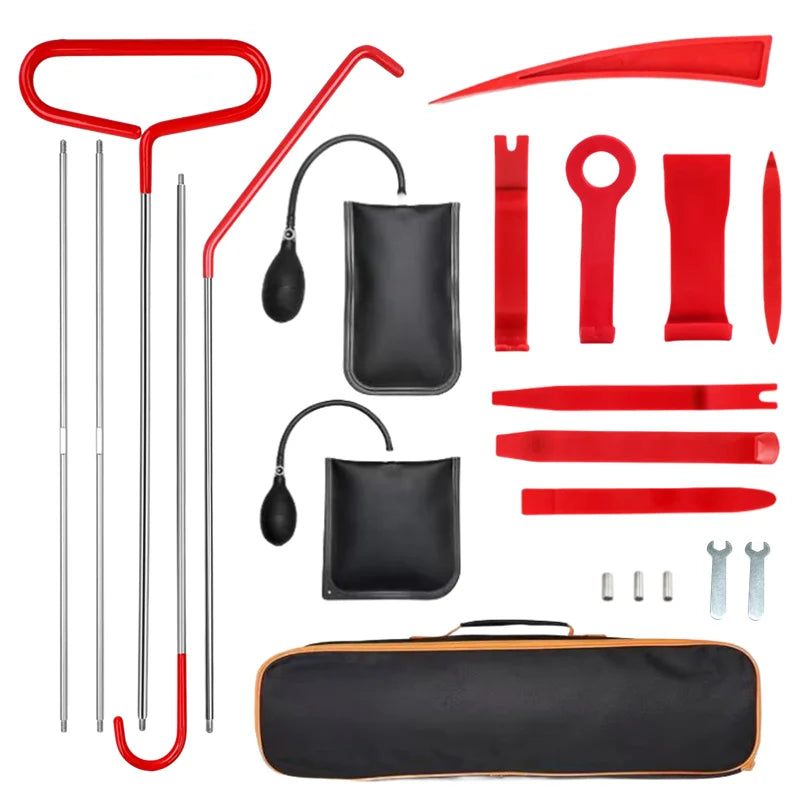 Car Door Tool Kit – 21/18 PCS Auto Window & Door Opening Repair Set with Air Pump