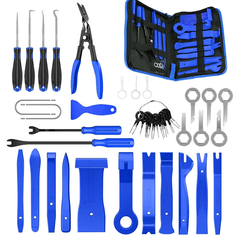Car Door Trim Removal Pry Tool Kit – Dashboard & Audio Disassembly Repair Set (5 / 11 / 41 / 161 Pcs)