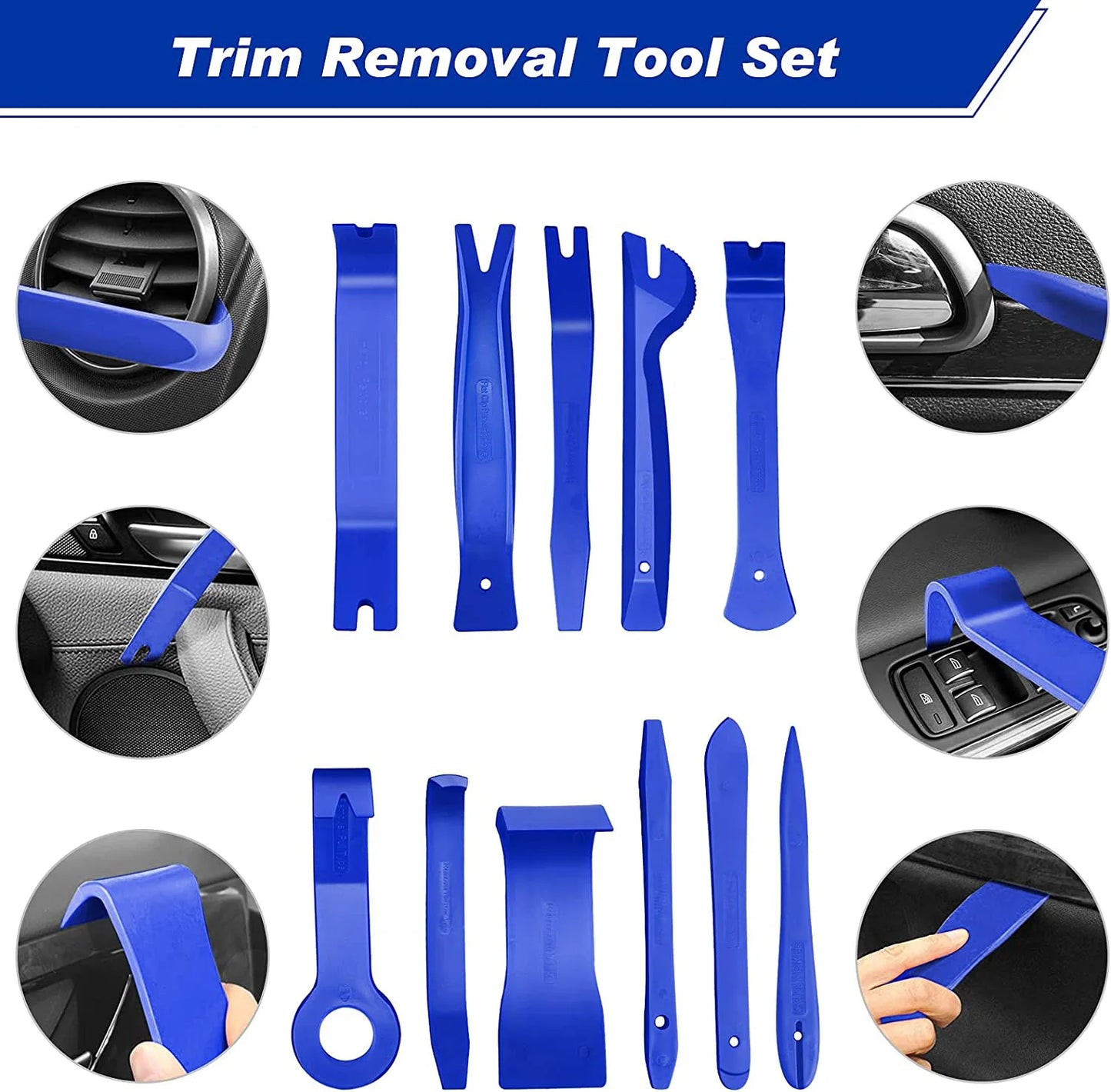 Car Door Trim Removal Pry Tool Kit – Dashboard & Audio Disassembly Repair Set (5 / 11 / 41 / 161 Pcs)