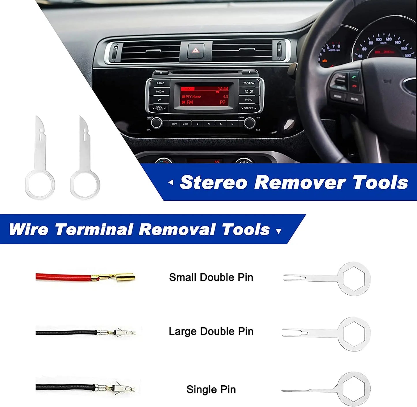 Car Door Trim Removal Pry Tool Kit – Dashboard & Audio Disassembly Repair Set (5 / 11 / 41 / 161 Pcs)