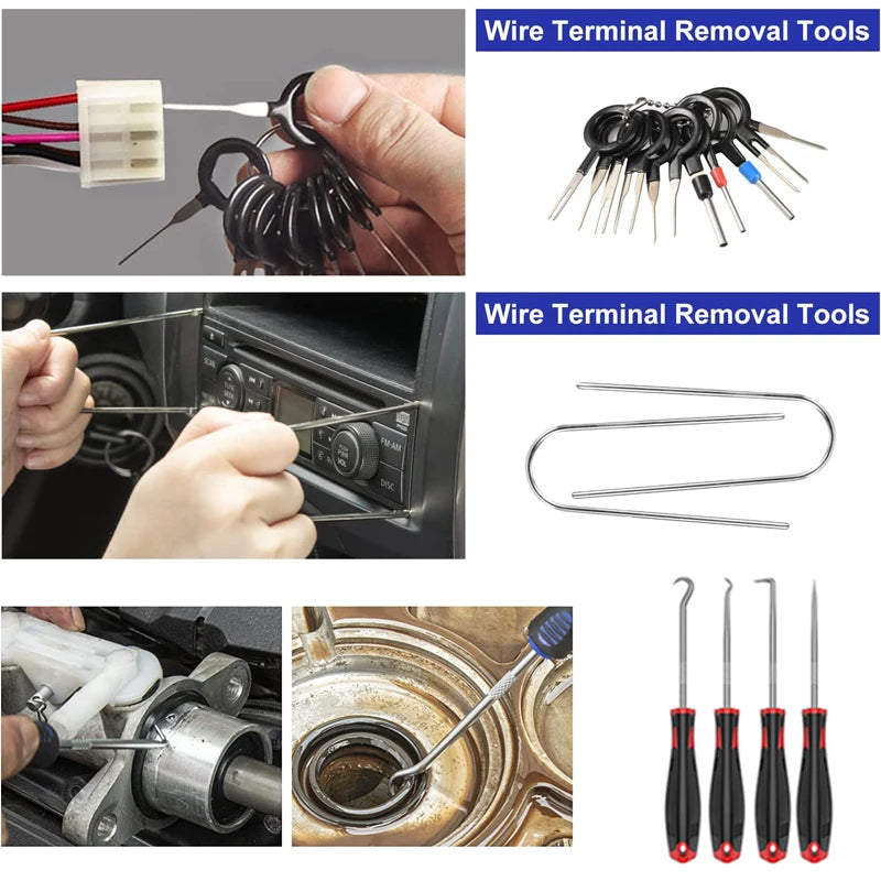 Car Door Trim Removal Pry Tool Kit – Dashboard & Audio Disassembly Repair Set (5 / 11 / 41 / 161 Pcs)