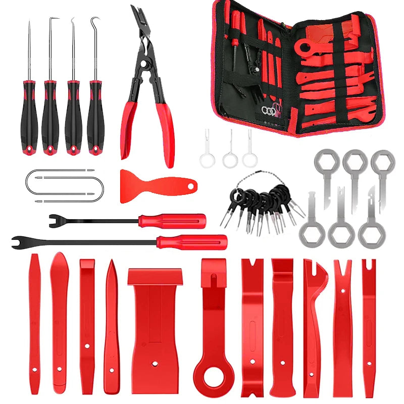 Car Door Trim Removal Pry Tool Kit – Dashboard & Audio Disassembly Repair Set (5 / 11 / 41 / 161 Pcs)