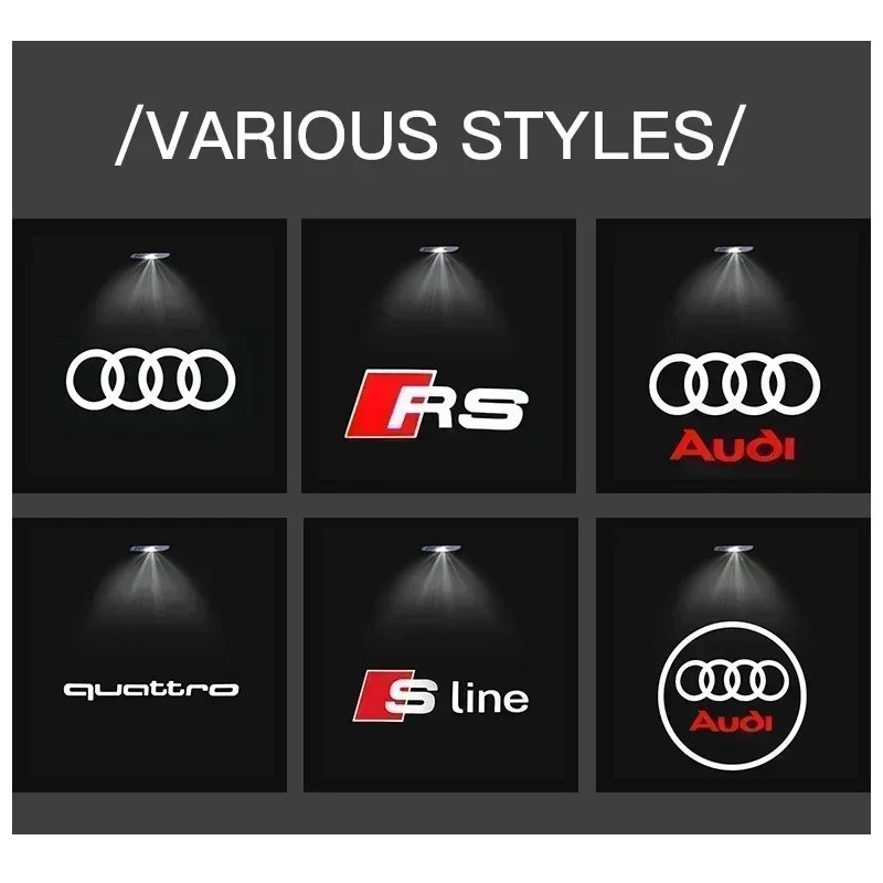 Car Door Welcome Light – LED HD Projector Lamp for Audi Models