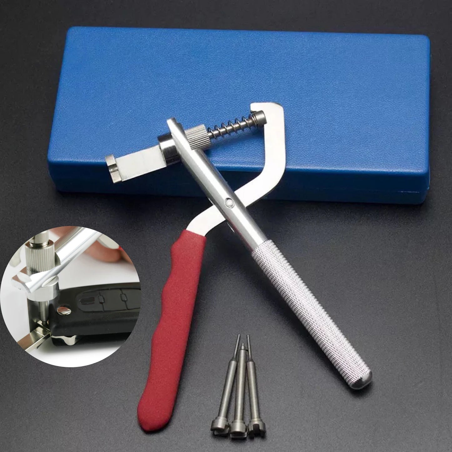 Car Folding Key Disassembly Tool – Pin Removal Clamp for Flip Key Repair