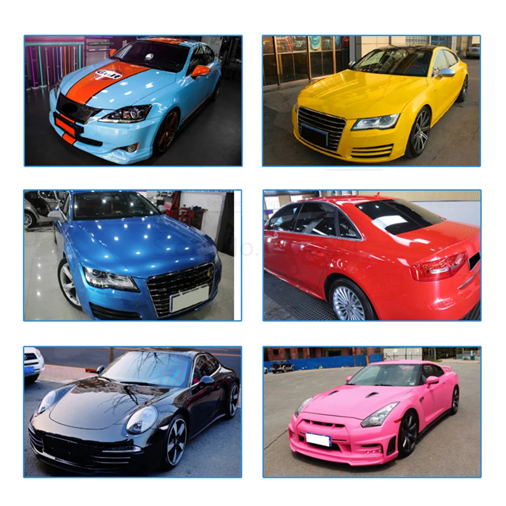 Car Glossy Vinyl Wrap Film – Waterproof Shiny Auto Sticker Decal (30×100cm)