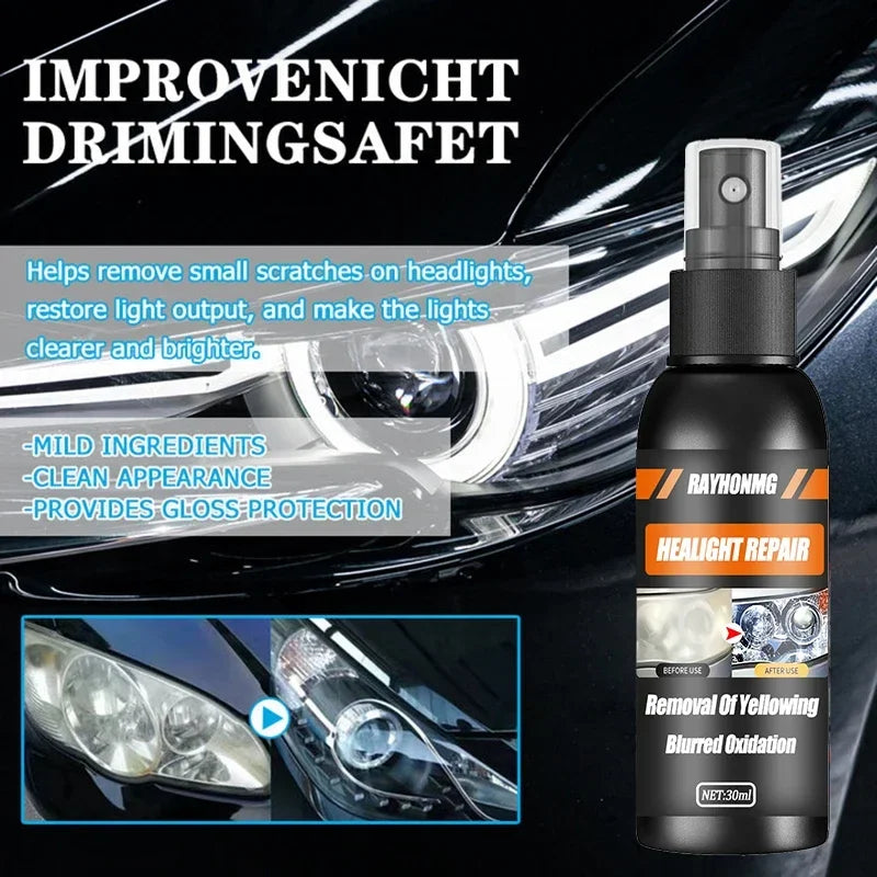 Car Headlight Repair Spray – Anti-Oxidation & Scratch Restoration