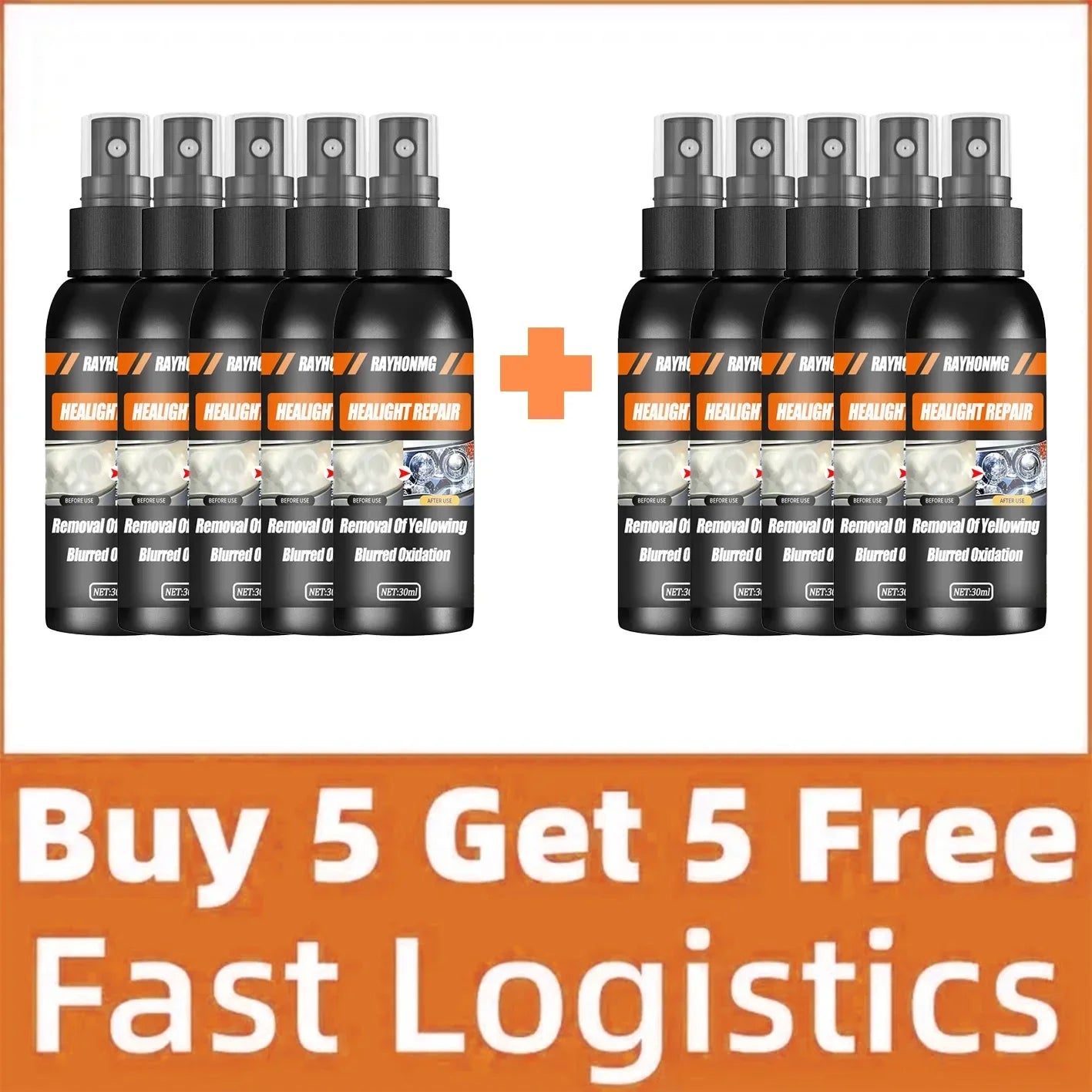 Car Headlight Repair Spray – Anti-Oxidation & Scratch Restoration 4