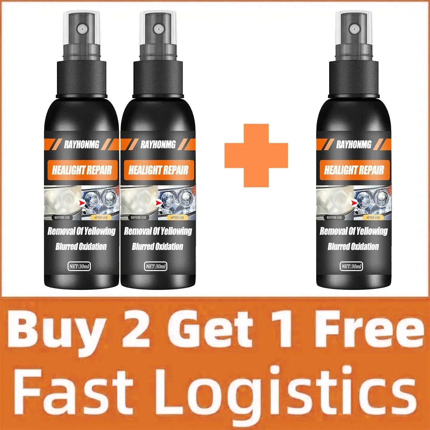 Car Headlight Repair Spray – Anti-Oxidation & Scratch Restoration