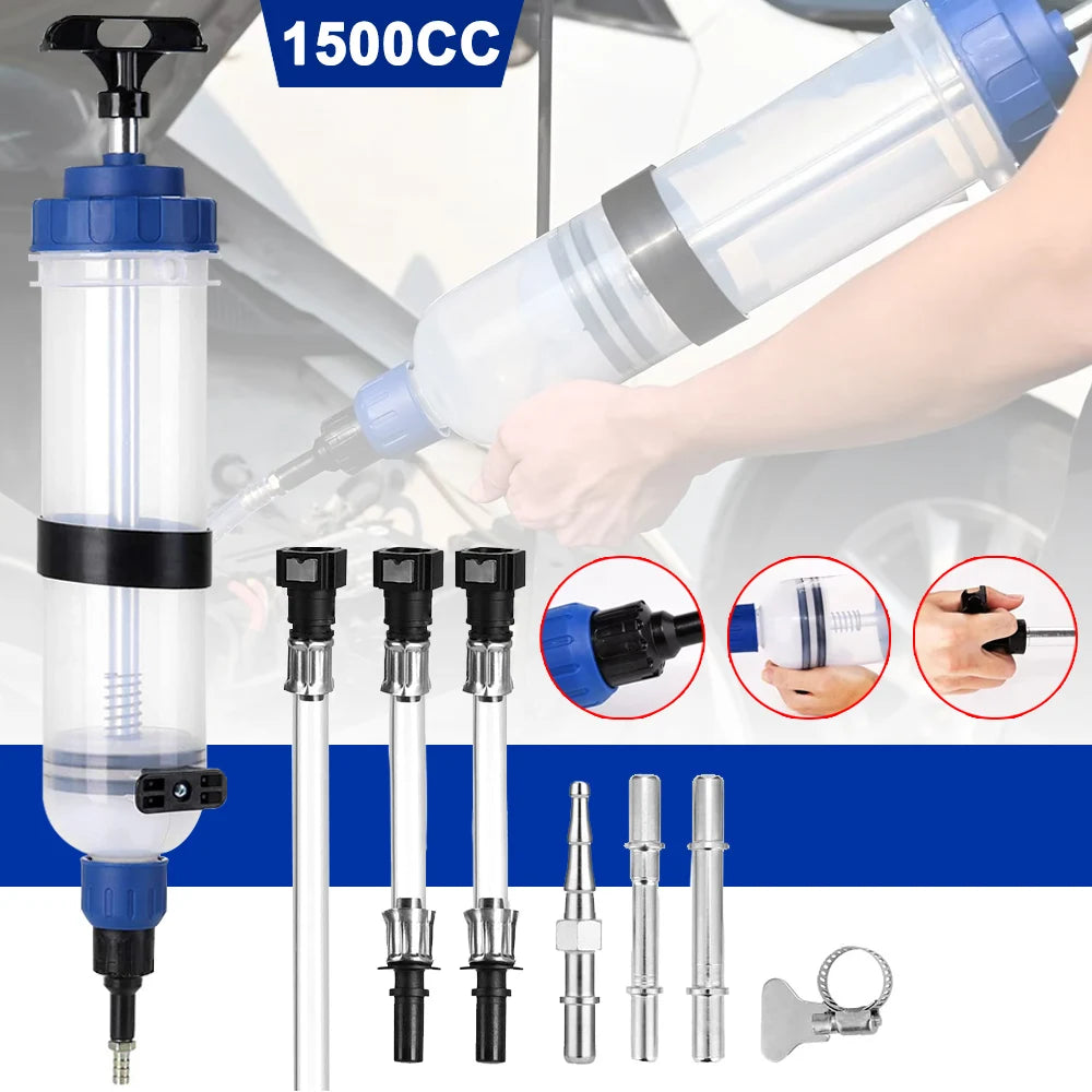 Car Syringe Oil Pump Extractor – Automotive Fluid Pump & Brake Fluid Evacuator