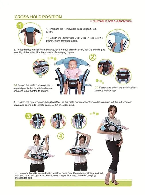 CdyBox Adjustable 4 Positions Baby Carrier – Pink - Urbizia