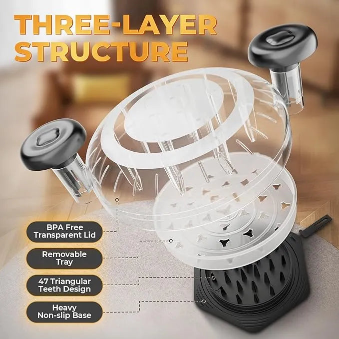 Chicken Shredder Tool Twist – Large BPA-Free Meat Grinder with Brush & Fork - Urbizia