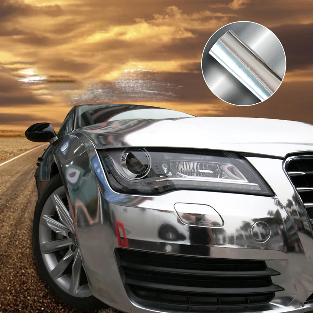Chrome Glossy Mirror Vinyl Wrap Film – Auto Laptop Motorcycle Car Accessories