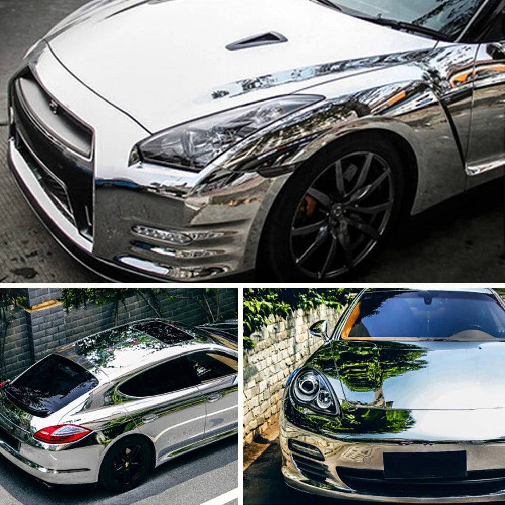 Chrome Glossy Mirror Vinyl Wrap Film – Auto Laptop Motorcycle Car Accessories