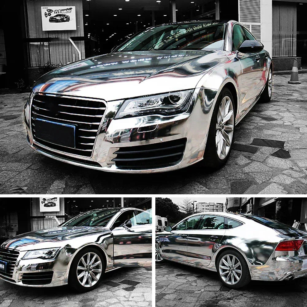 Chrome Glossy Mirror Vinyl Wrap Film – Auto Laptop Motorcycle Car Accessories - Urbizia