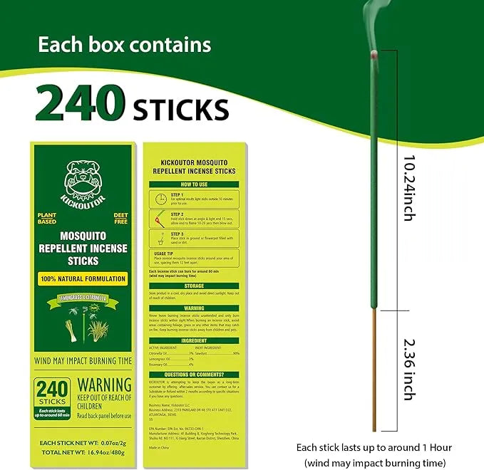 Citronella Mosquito Repellent Sticks - Urbizia
