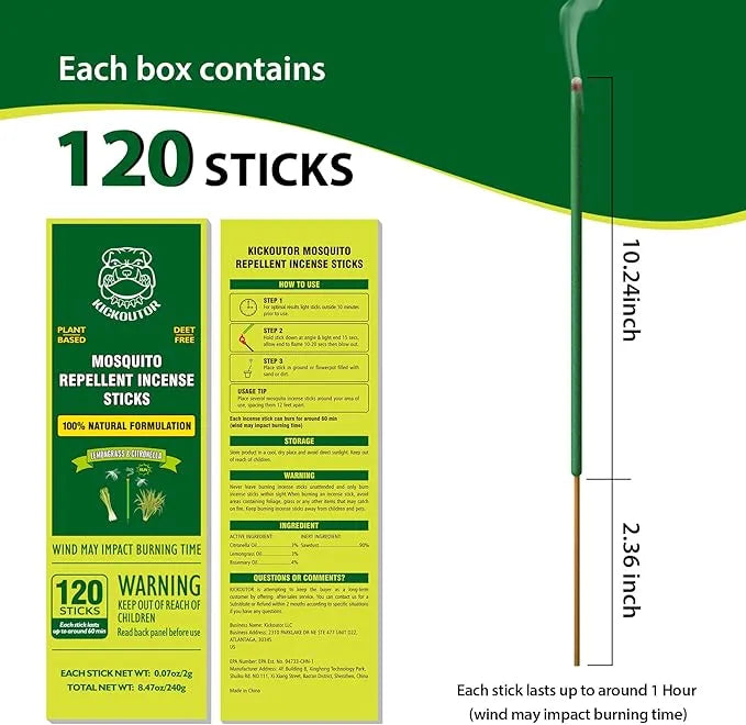 Citronella Mosquito Repellent Sticks - Urbizia