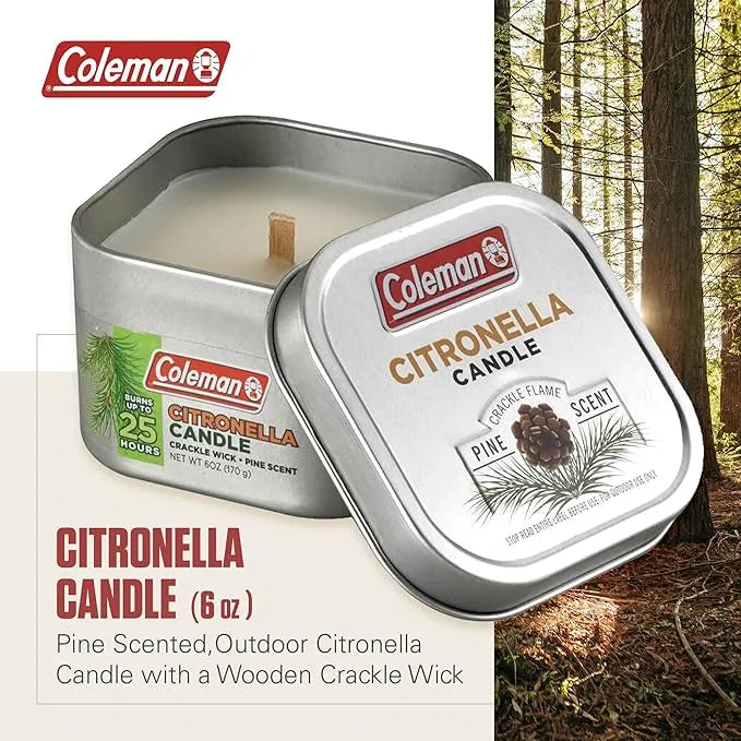 Coleman Pine Scented Citronella Candle - Urbizia