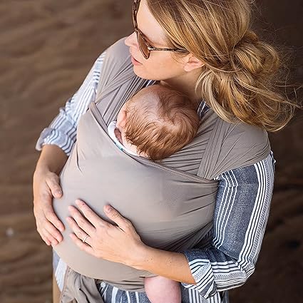 Diono We Made Me Flow Baby Wrap Carrier – Newborn to Toddler Sling & Breastfeeding Cover, Pebble - Urbizia
