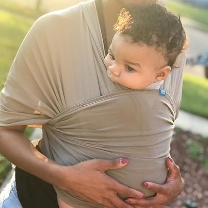 Diono We Made Me Flow Baby Wrap Carrier – Newborn to Toddler Sling & Breastfeeding Cover, Pebble - Urbizia