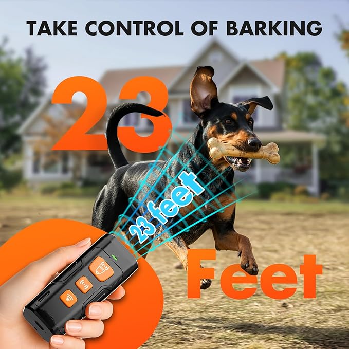 Dog Bark Deterrent Device – Ultrasonic Anti-Barking Training Tool with 6 Modes & Rechargeable Design - Urbizia