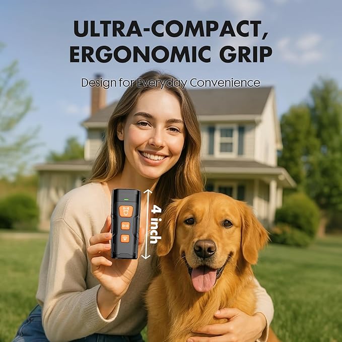 Dog Bark Deterrent Device – Ultrasonic Anti-Barking Training Tool with 6 Modes & Rechargeable Design - Urbizia