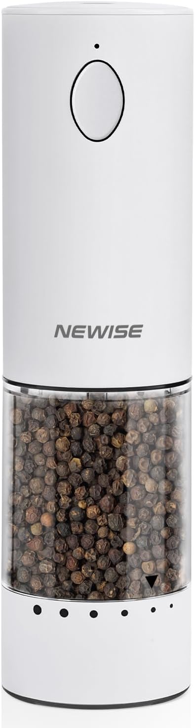 Electric Salt & Pepper Grinder Set – Rechargeable, Adjustable Coarseness, Stainless Steel with Light - Urbizia
