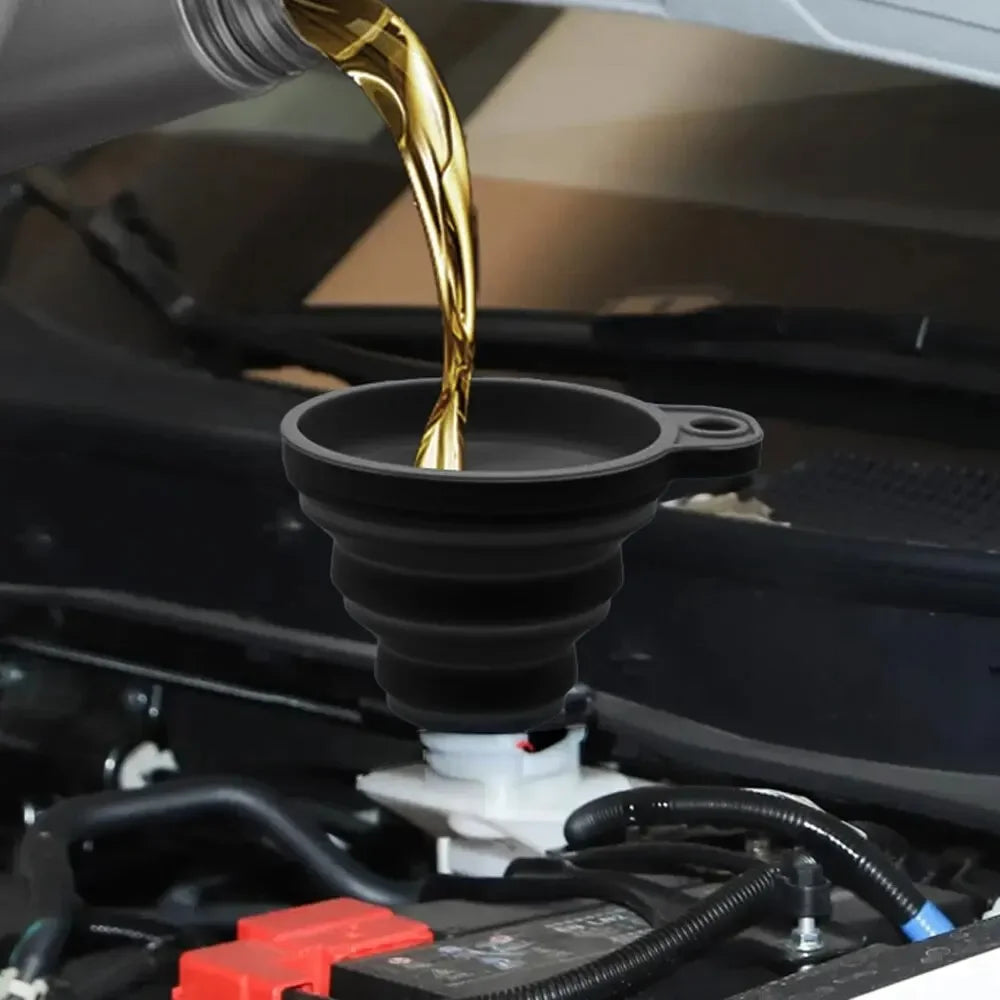 Engine Funnel – Universal Silicone Liquid Funnel for Auto Oil & Fluid Change