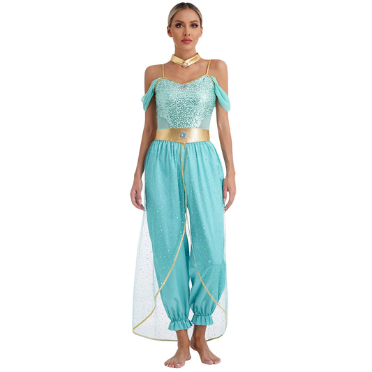 Festival Arabian Princess Costume – Bollywood Jasmine Dance Outfit