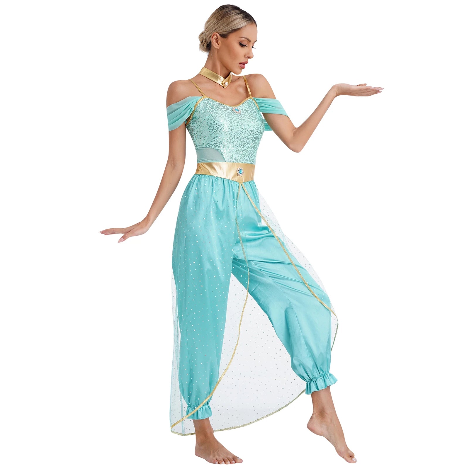 Festival Arabian Princess Costume – Bollywood Jasmine Dance Outfit