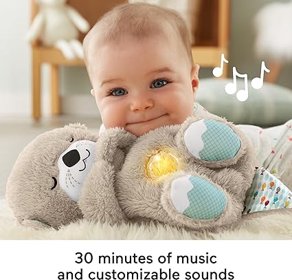 Fisher-Price Soothe ’n Snuggle Otter – Plush Baby Sound Machine & Night Light - Urbizia