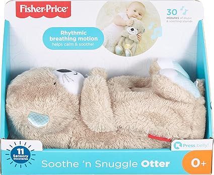Fisher-Price Soothe ’n Snuggle Otter – Plush Baby Sound Machine & Night Light - Urbizia