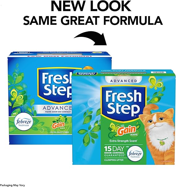 Fresh Step Advanced Clumping Cat Litter with Febreze & Gain Scent – 37 lbs, Odor Control Multi-Cat Formula - Urbizia