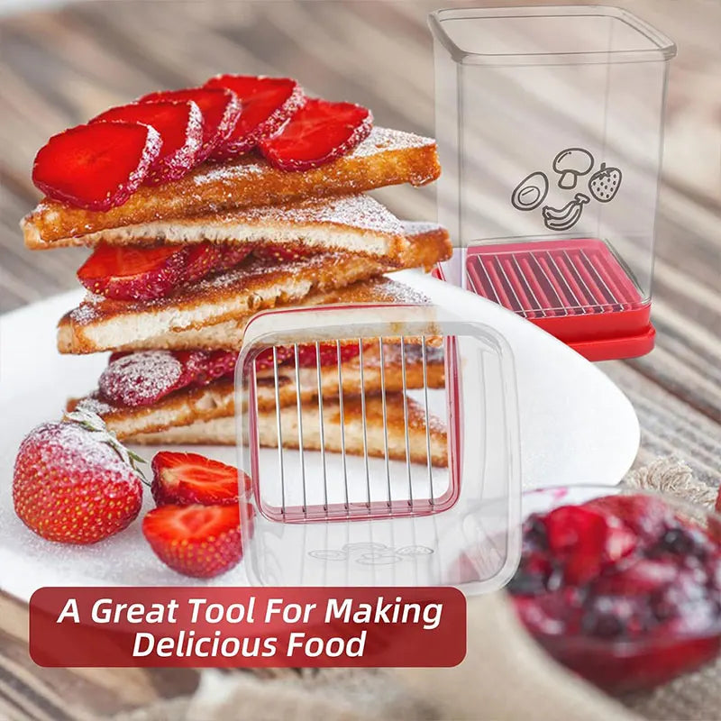 Fruit Speed Cup Slicer – Push Plate Egg, Strawberry & Banana Cutter