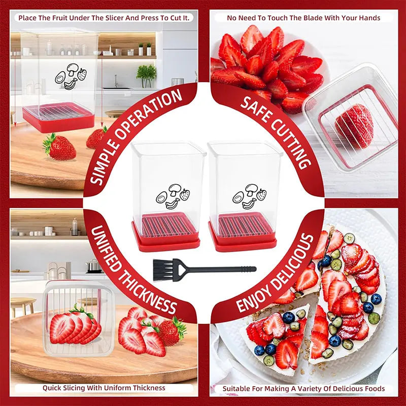 Fruit Speed Cup Slicer – Push Plate Egg, Strawberry & Banana Cutter