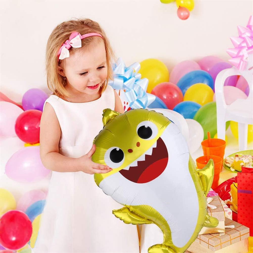 GRAME Shark Birthday Party Balloons Set – 14 Pcs Ocean Theme Decorations - Urbizia