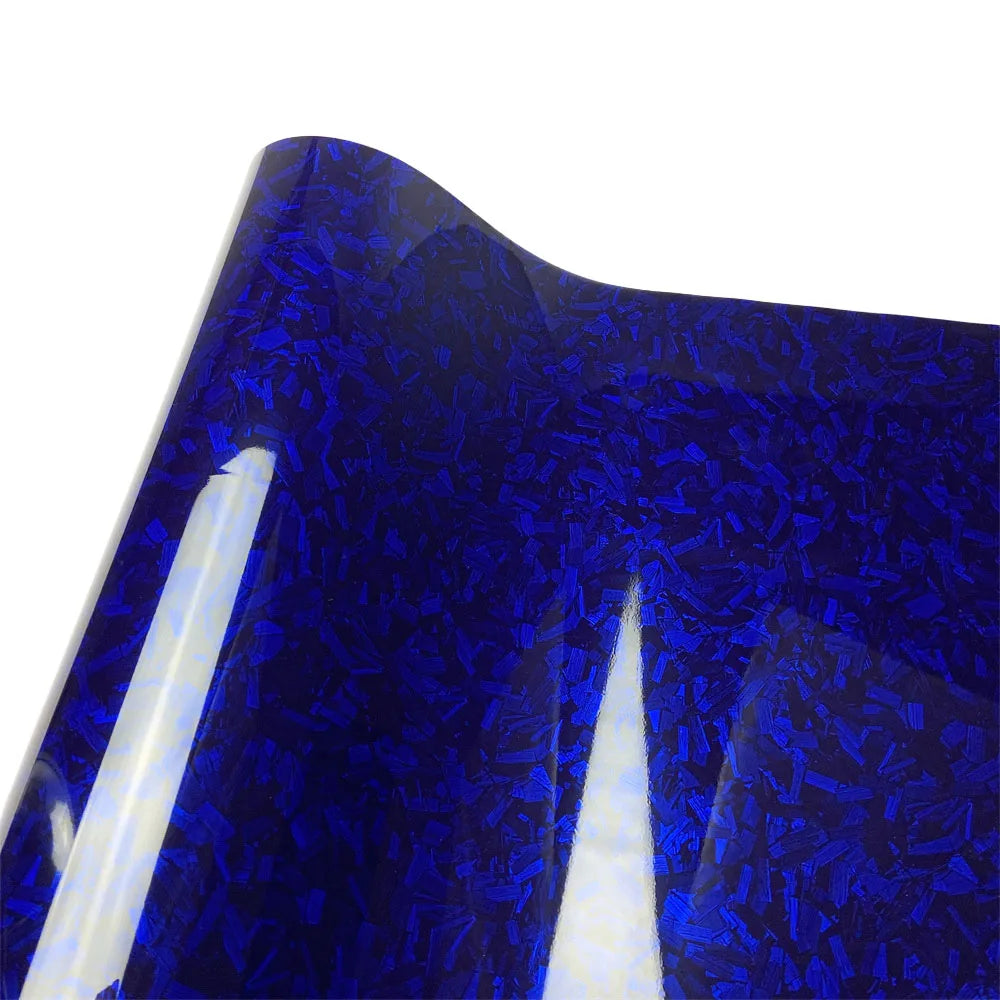 Glossy Forged Carbon Fiber Vinyl Wrap – Air Bubble Free Car Decal for Auto & Motor