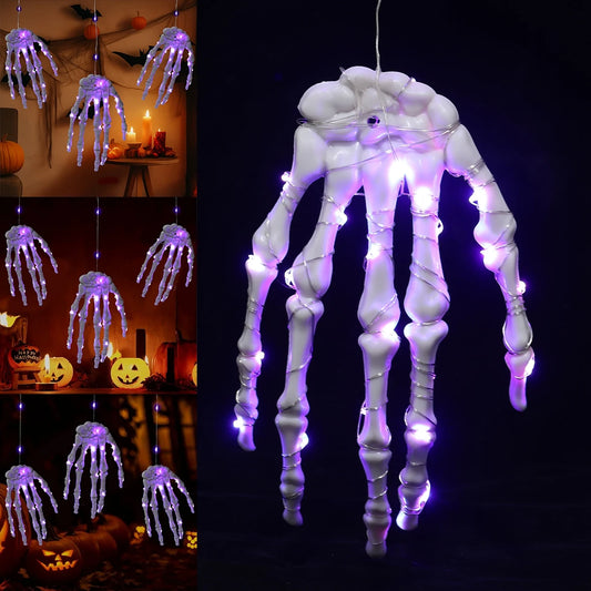 Glowing Skeleton Hand – Halloween Horror Hanging Decoration