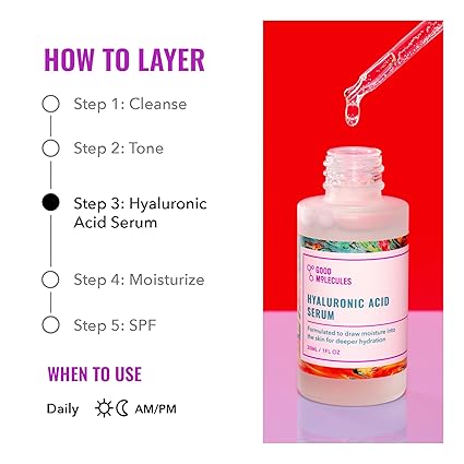 Good Molecules Hyaluronic Acid Serum – 1% Ultra Hydrating Face Serum - Urbizia