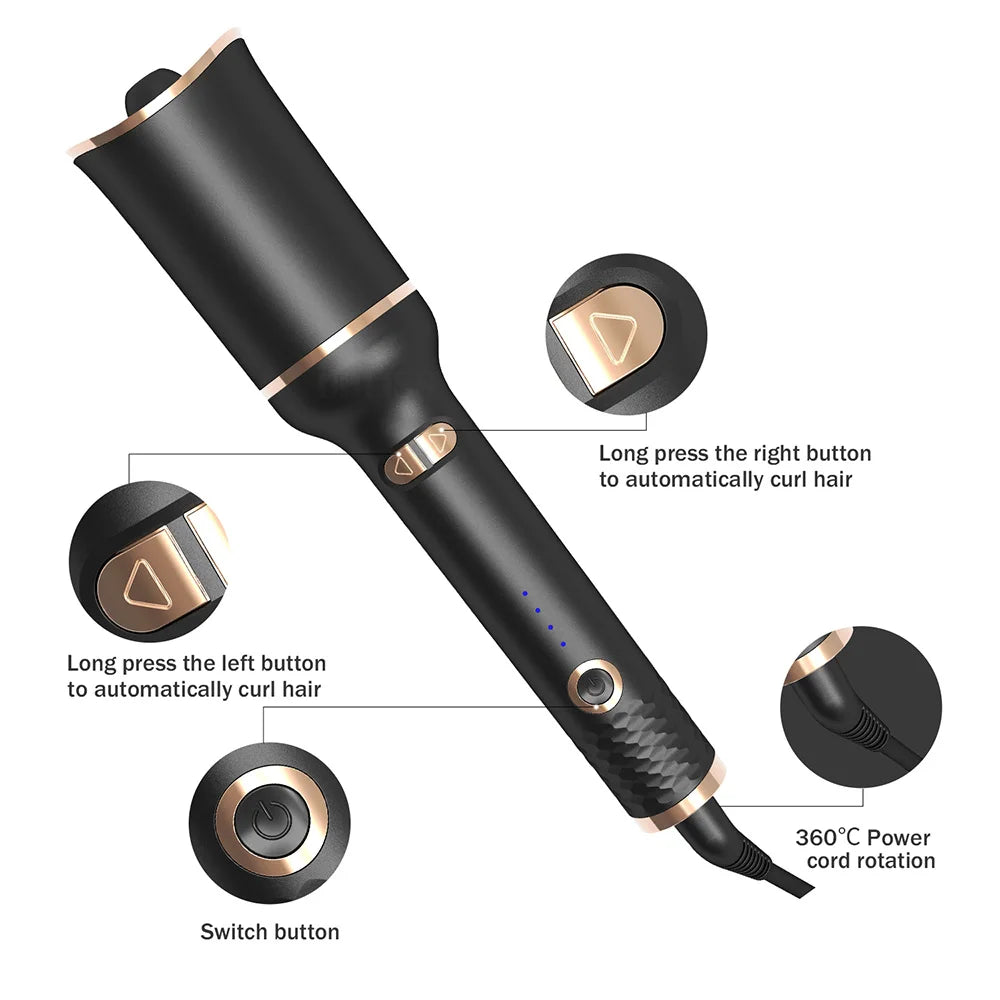 Auto Rotating Ceramic Hair Curler - Urbizia