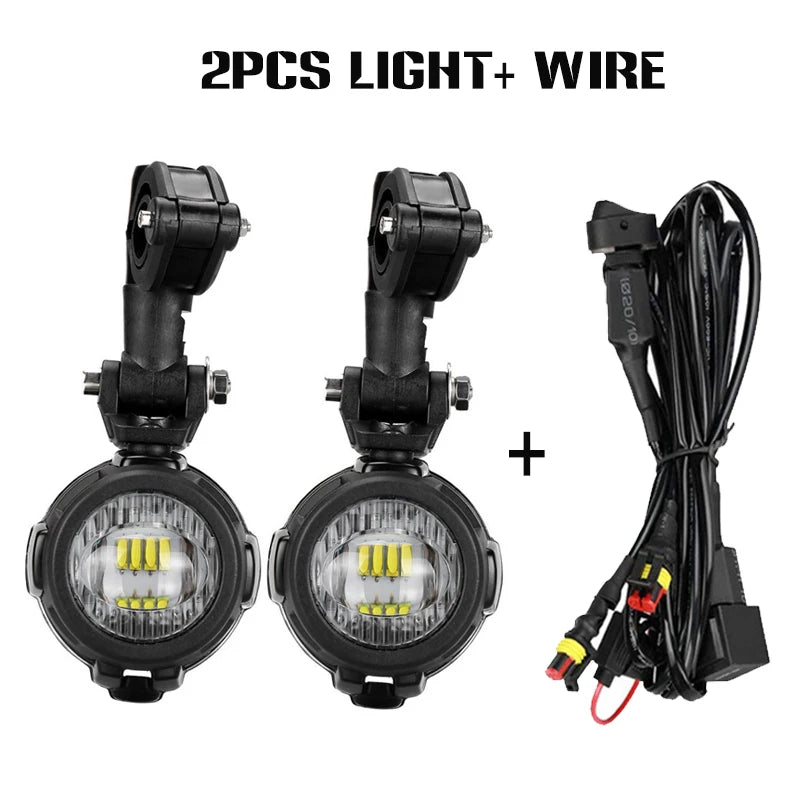 For R1250GS ADV Motorcycle LED Fog Lights F800GS R 1250 GS LC Auxiliary Fog Light Assemblie For Yamaha MT07 MT09 E9 Mark