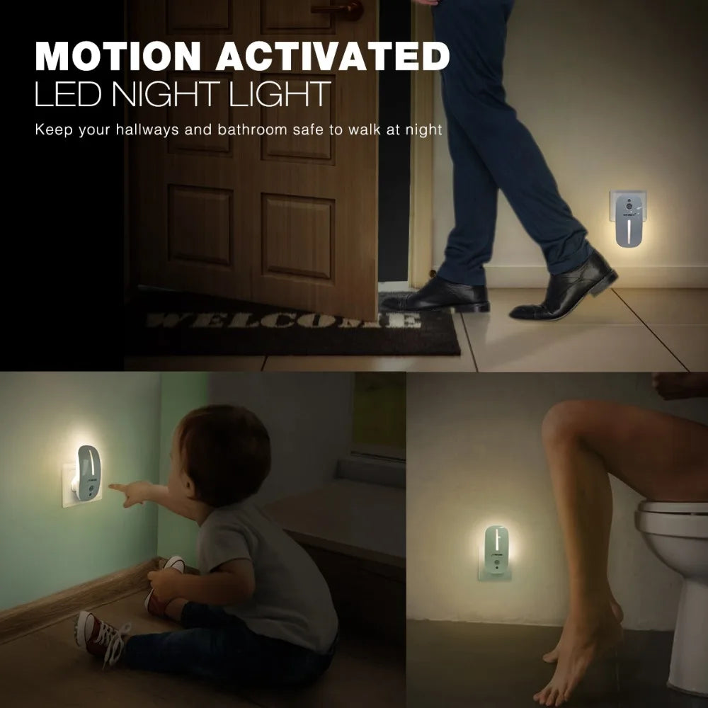 SENSKY Motion Sensor LED Night Light US PLUG EU PLUG UK PLUG For Hallway Pathway