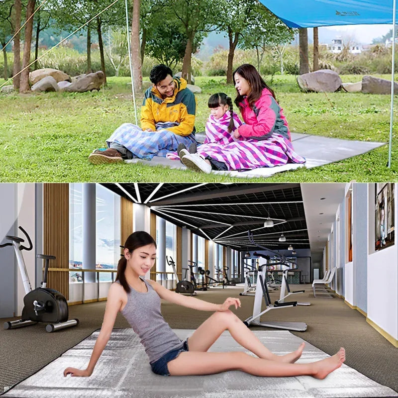 Aluminum Foil EVA Foam Camping Mat Thermal Sleeping Pad - Urbizia