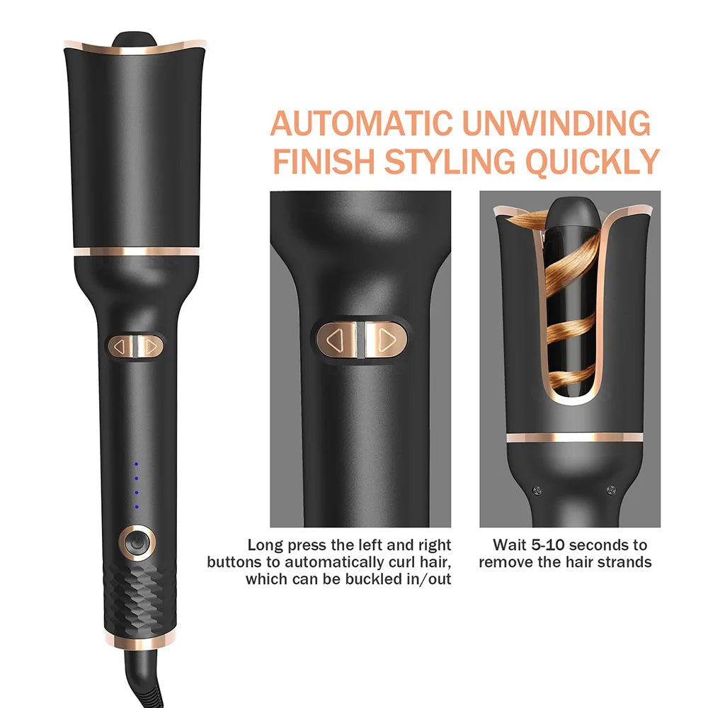 Auto Rotating Ceramic Hair Curler - Urbizia