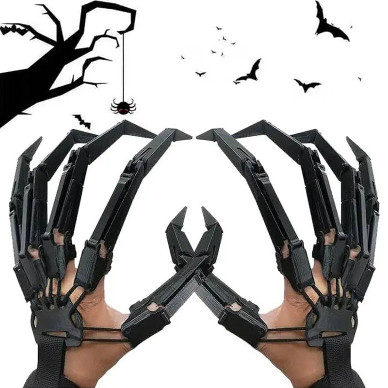 Halloween Articulated Skeleton Fingers – Realistic Horror Claw Cosplay Prop