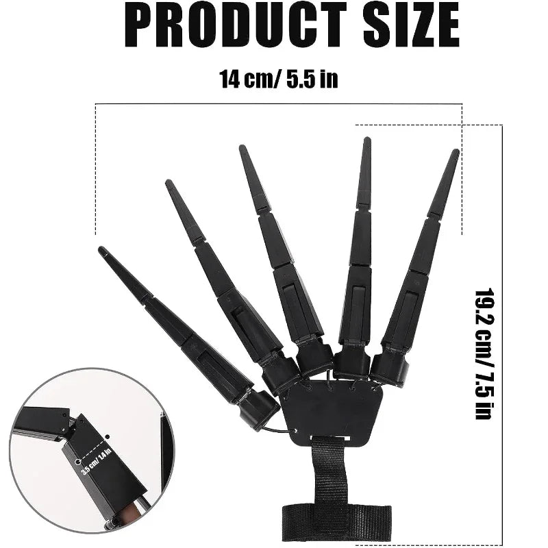 Halloween Articulated Skeleton Fingers – Realistic Horror Claw Cosplay Prop