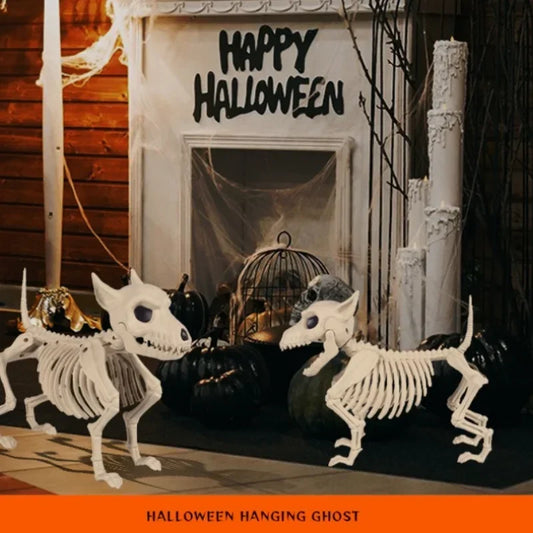 Halloween Little Wolf Skeleton Decoration – Creative Indoor & Outdoor Home Ornament