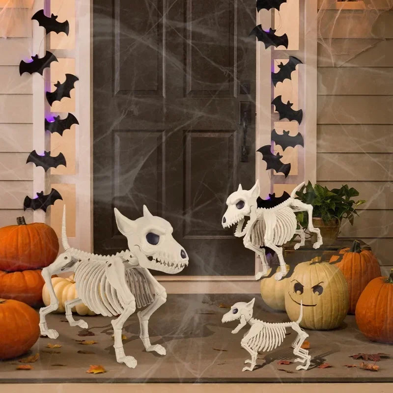 Halloween Little Wolf Skeleton Decoration – Creative Indoor & Outdoor Home Ornament