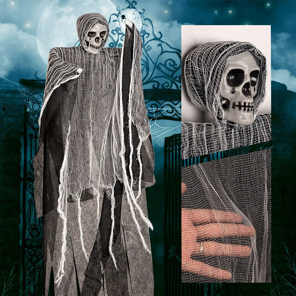 Halloween Skeleton Pendant – Hanging Ghost Skull Gauze Decoration