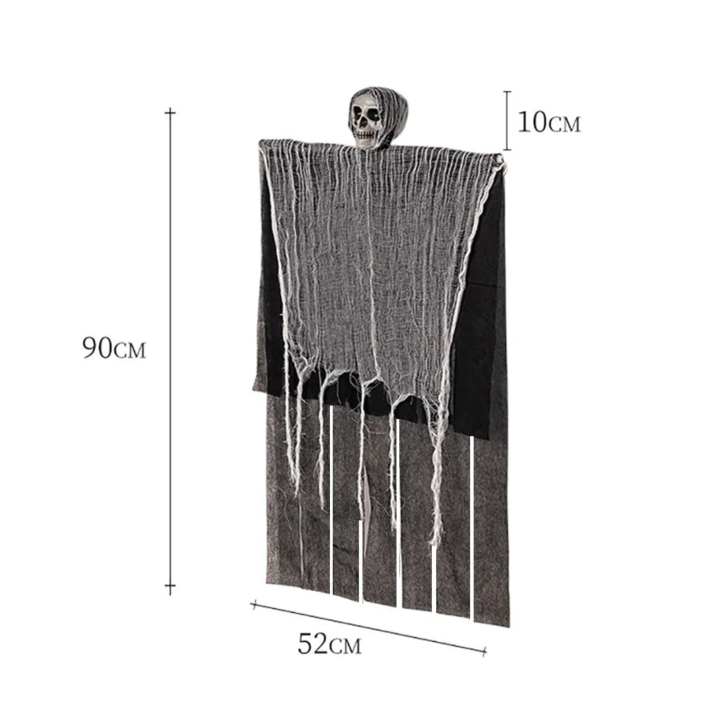 Halloween Skeleton Pendant – Hanging Ghost Skull Gauze Decoration